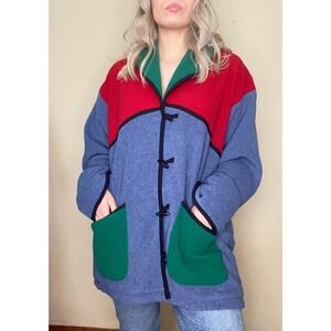 VINTAGE AMAZING Elan Colorblock Coat Toggle 1X